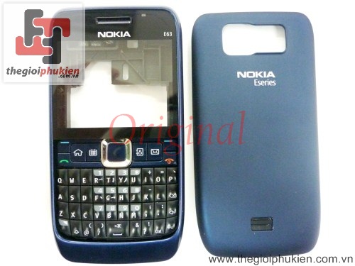 Vỏ Nokia E63 Xanh Original ( Full bộ )